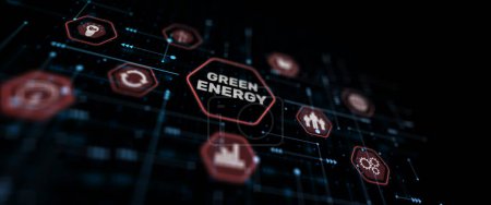 Foto de Green eco energy 2023 mixed media banner. - Imagen libre de derechos