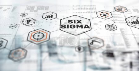 Téléchargez les photos : Six Sigma. Concept de technologie d'innovation. Fond universel. - en image libre de droit