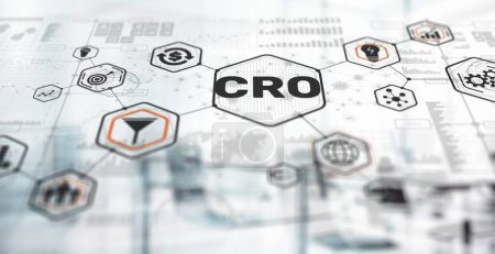 Téléchargez les photos : Optimisation du taux de conversion. Concept CRO Business Finance. - en image libre de droit