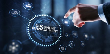 Foto de Sistema de gestión de documentos DMS, además de la digitalización y la automatización de procesos para administrar archivos de manera eficiente. - Imagen libre de derechos