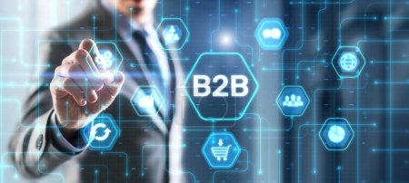 Téléchargez les photos : B2B Business to business. Technologie de l'entreprise Concept marketing. - en image libre de droit