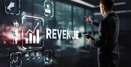 Photo for Revenue. Raising income concept. The businessman plans to increase his revenue. - Royalty Free Image
