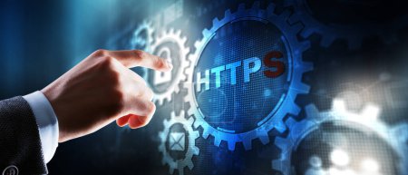 Foto de HTTPS. Nuevo protocolo de transferencia de hipertexto Secure 2024. Concepto de Internet Web. - Imagen libre de derechos