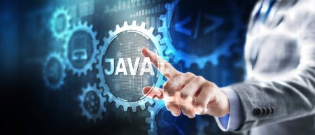 Téléchargez les photos : Concept de développement web du langage de programmation Java. Technologie Concept Internet. - en image libre de droit