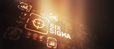 Six Sigma. Innovation technology concept. Universal background.