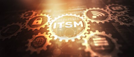 ITSM. IT Service Management. Concept for information technology service management.