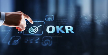 Téléchargez les photos : Objectifs et principaux résultats OKR. Méthodes de gestion de projet. - en image libre de droit