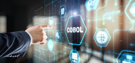 Cobol. Common Business Oriented Language. Computer programming language designed for business use.
