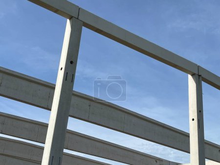 Photo for Modern reinforced concrete construction of a large industrial hall - Royalty Free Image