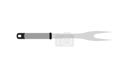 Téléchargez les illustrations : The best Grill Fork, simple color flat icon, isolated on white background. Vector illustration in trendy style. Editable graphic resources for many purposes. - en licence libre de droit