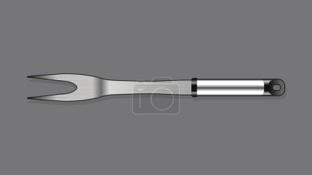 Illustration for The best Grill Fork, realistic flat 3d icon. Vector illustration in trendy style. Editable graphic resources for many purposes. - Royalty Free Image