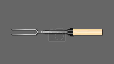 Photo for Marshmallow fork or Telescoping extendable roasting fork, realistic flat 3d icon. Vector illustration in trendy style. Editable graphic resources for many purposes. - Royalty Free Image