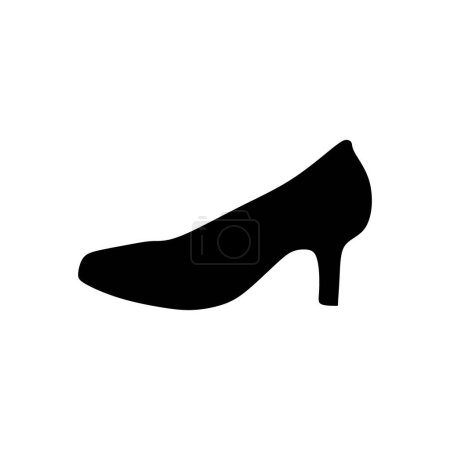Téléchargez les illustrations : Silhouette de chaussures femme à talons hauts, illustration vectorielle icône. Ressources graphiques modifiables de premier choix à de nombreuses fins. - en licence libre de droit