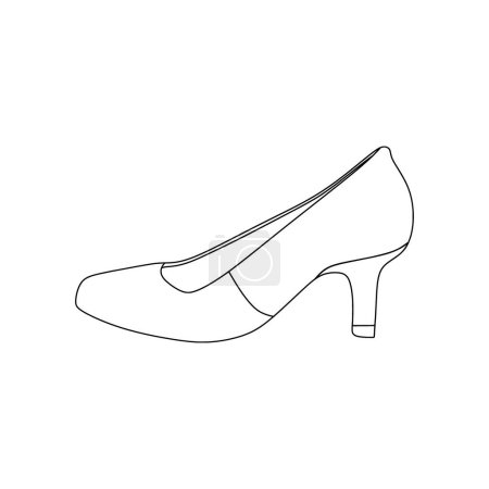 Ilustración de Zapato de mujer de tacón alto en esbozo icono ilustración vectorial. Recursos gráficos editable de primera elección para muchos propósitos. - Imagen libre de derechos