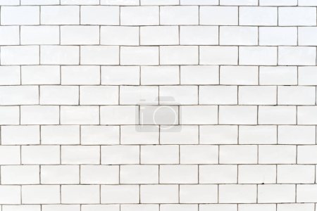 Photo for White ceramic tiles background. Vintage white tile for interior design bath or kitchen. High quality photo - Royalty Free Image