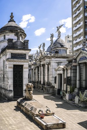 Photo for Buenos Aires, Argentina - October 30, 2023: Recoleta Cemetery Buenos Aires. Historical cemetery in Argentina. Travel, sights. High quality photo - Royalty Free Image