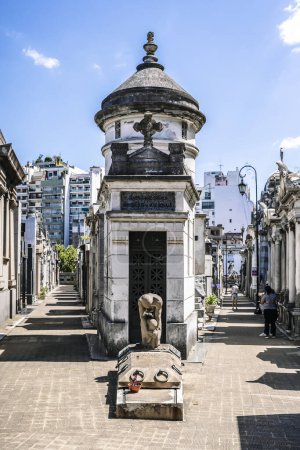 Photo for Buenos Aires, Argentina - October 30, 2023: Recoleta Cemetery Buenos Aires. Historical cemetery in Argentina. Travel, sights. High quality photo - Royalty Free Image