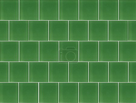 Photo for Green ceramic tile background. Old vintage ceramic tiles in green to decorate the kitchen or bathroom . High quality photo - Royalty Free Image