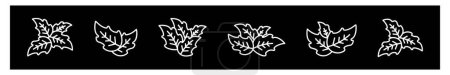Illustration for Leaf icons set, leaf ecology nature element vector isolated on black background vector Illustration - Royalty Free Image