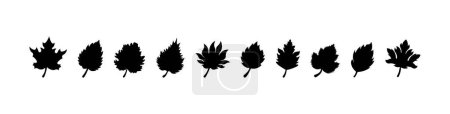 Illustration for Leaf icons set, leaf ecology nature element vector isolated on white background vector Illustration - Royalty Free Image