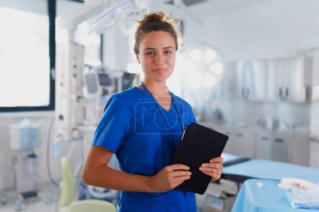 Photo for Portrait of young nurse in a surgical department. - Royalty Free Image