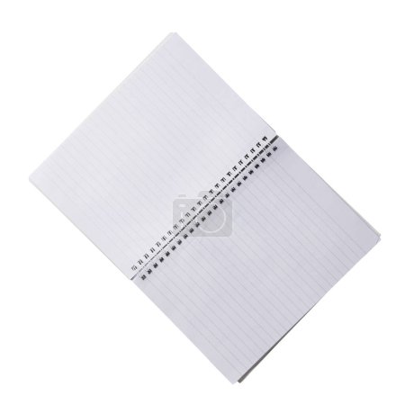 Photo for Closed paper notebook with a coil binding. Spiral bound journal. Realistic, photography, isolated on white background. - Royalty Free Image