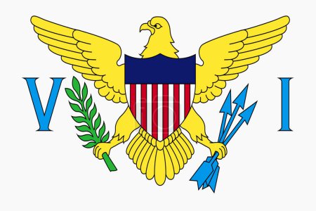 Photo for A US Virgin Islands flag illustration background - Royalty Free Image
