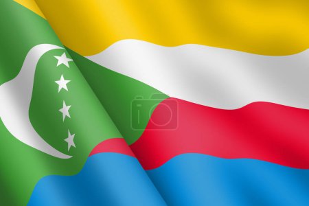 Photo for A Comoros waving flag 3d illustration wind ripple - Royalty Free Image