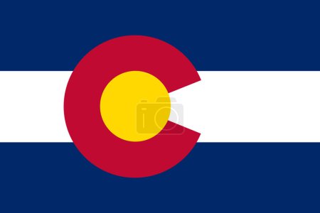 Eine Hintergrundillustration der Colorado State Flag