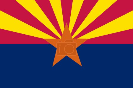 Una ilustración de fondo de la bandera del estado de Arizona