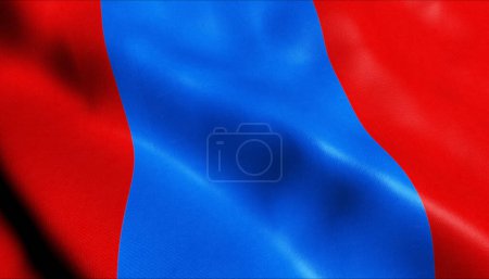 Foto de Ilustración 3D de una bandera de la ciudad checa ondeando de Rokytnice v Orlickych horach - Imagen libre de derechos