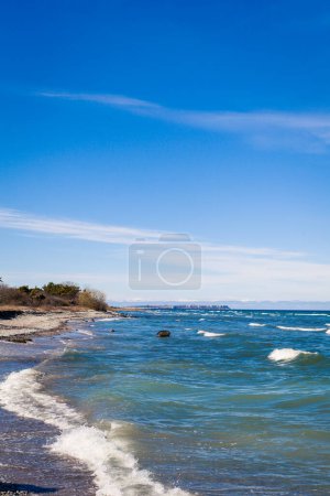 Photo for Baltic sea beach, a sunny summer day in the dune dune. - Royalty Free Image