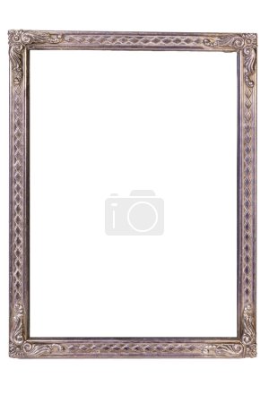 Photo for Silver frame for paintings, mirrors or photo - Royalty Free Image