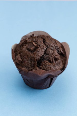 Photo for Chocolate muffin on a white background - Royalty Free Image