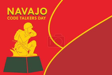 design commemorates August 14th Navajo Code Speaker Day. A code talkers is a person employed by the military during times of war to use a lesser known language as a means of covert communication