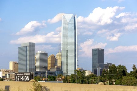 Photo for Oklahoma City, USA - October 25th, 2023: Oklahoma downtown skyline and buildings. - Royalty Free Image
