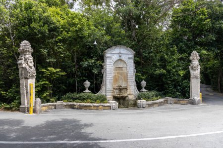 Photo for Miami, Florida - August 25th, 2023: Outdoor view of The Vizcaya Museum and Garden, nature landscape with a classic statue sculptures. - Royalty Free Image
