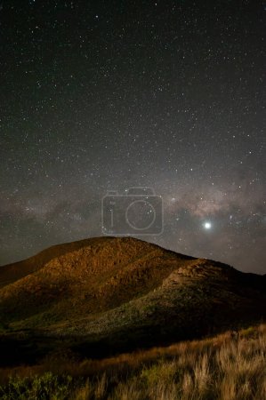 Photo for Lihue Calel National Park, Night Landscape, La Pampa, Argentina - Royalty Free Image