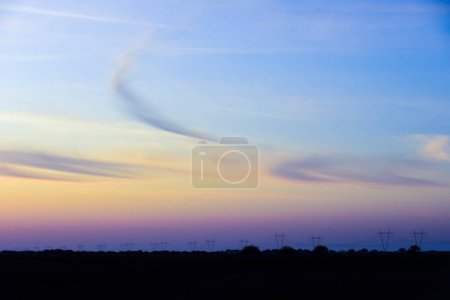 Photo for Beautiful sunset sky with clouds and sun - Royalty Free Image