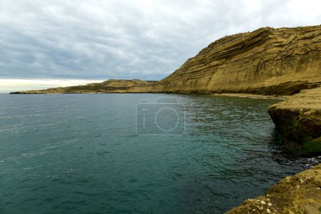 Photo for Coastal landscape with cliffs in Peninsula Valdes, World Heritage Site, Patagonia Argentina - Royalty Free Image