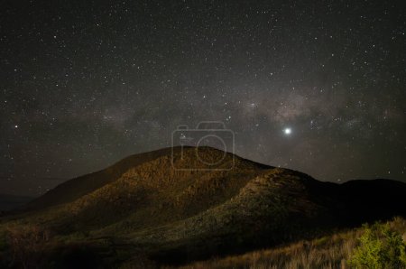 Photo for Lihue Calel National Park, Night Landscape, La Pampa, Argentina - Royalty Free Image