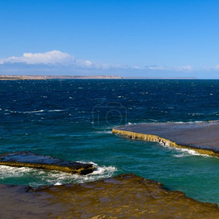 Coast landscape in Peninsula Valdes, Chubut Province,  World Heritage Site, Patagonia Argentina