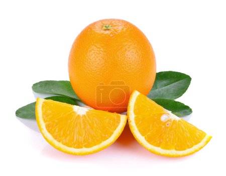 Photo for Orange fruit isolated on white background - Royalty Free Image