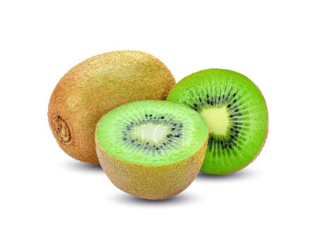 Téléchargez les photos : Kiwi fruits isolés sur fond blanc - en image libre de droit