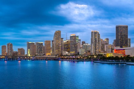 Downtown skyline of the city of Miami, Florida, USA