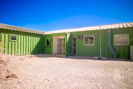 Photo for Green container modules combined to form offices at a mine - Royalty Free Image