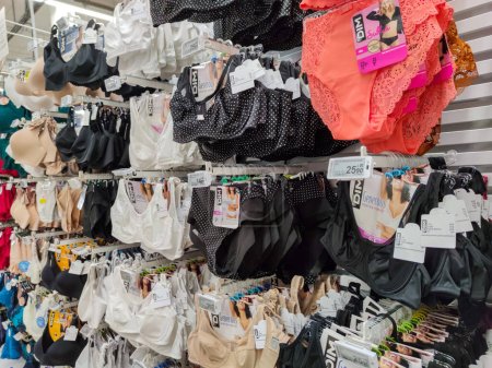 Photo for Puilboreau, France - October 14, 2020:Assortment of Women's Panties and Lingerie "Dim" brand in french Supermarket - Royalty Free Image