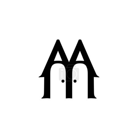 Téléchargez les illustrations : Home with MM letter logo design vector - en licence libre de droit