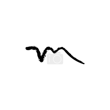 Ilustración de Vector de diseño de logotipo de letra VM escritura a mano - Imagen libre de derechos