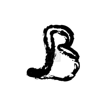 Ilustración de Vector de diseño de logotipo de letra JB escritura a mano - Imagen libre de derechos